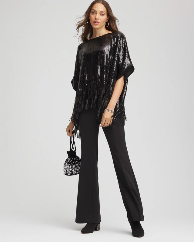 Crepe Flared Trouser Pants - image 2
